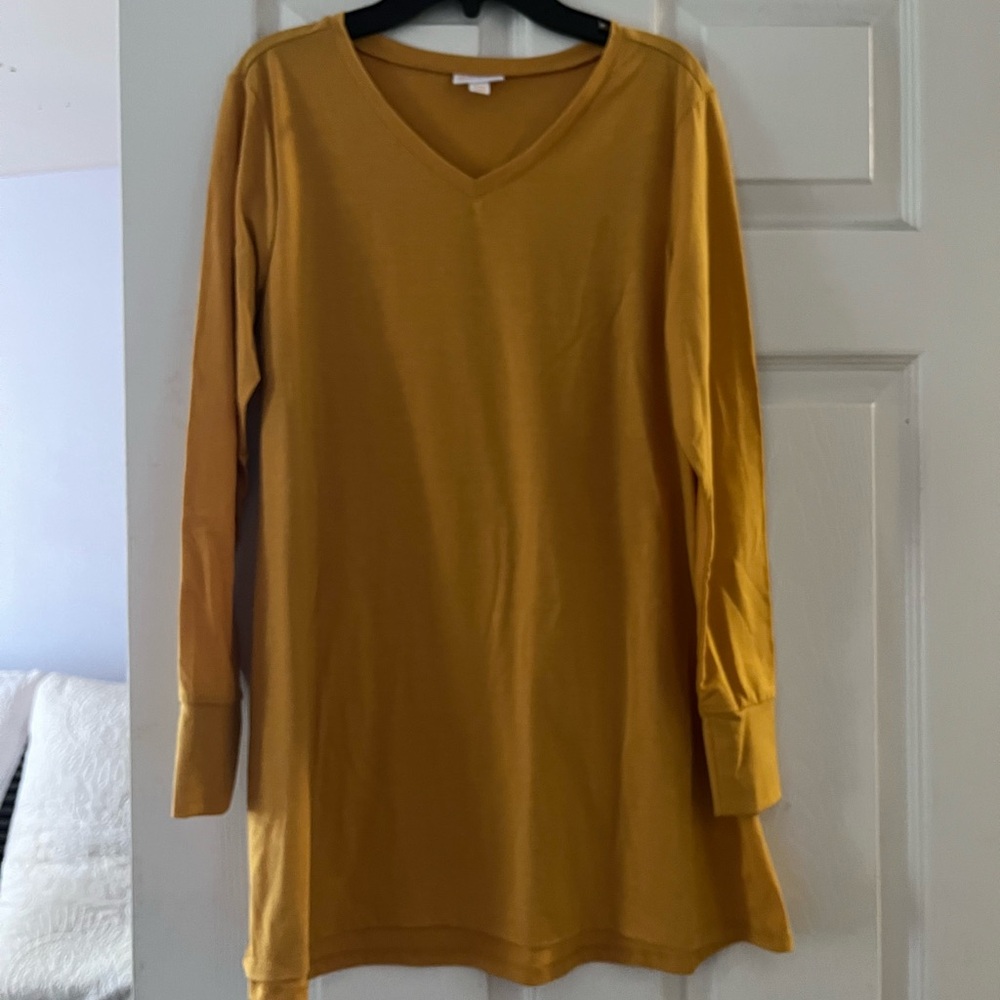 LuLaRoe Golden Yellow V-Neck Top